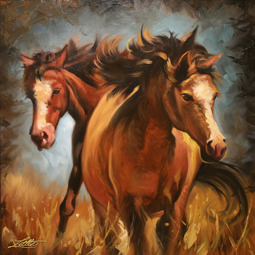 Two horses square $600